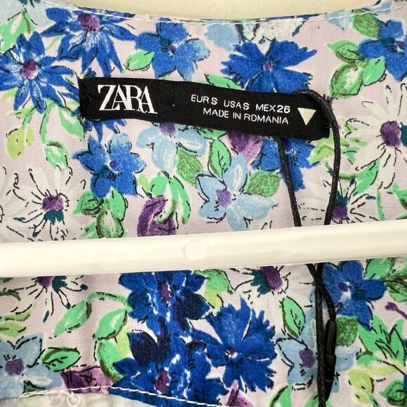 NEW Zara Printed Floral Dress, Size S - Picture 16 of 16
